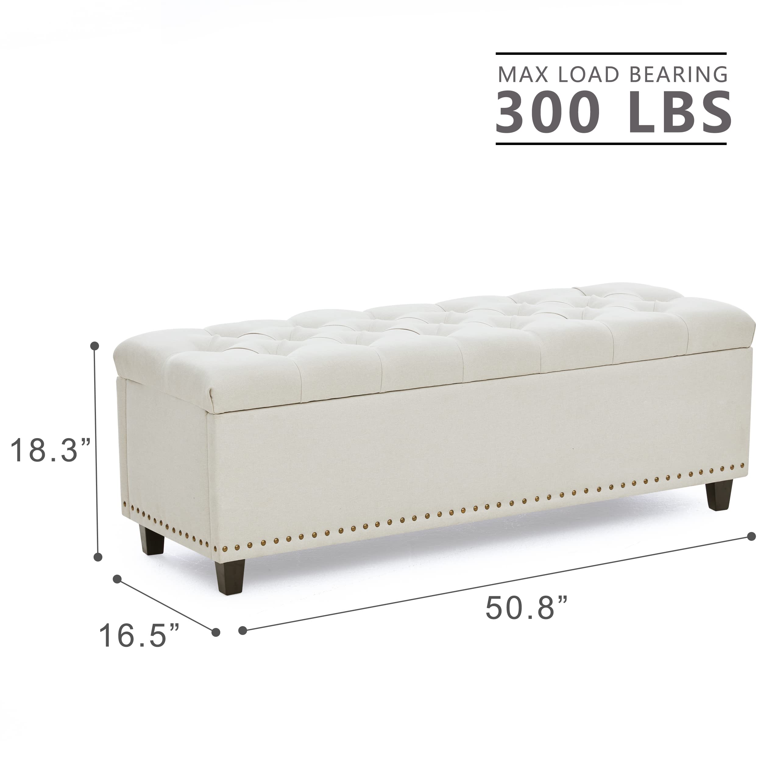 Tbfit Ottoman with Storage, 50.8