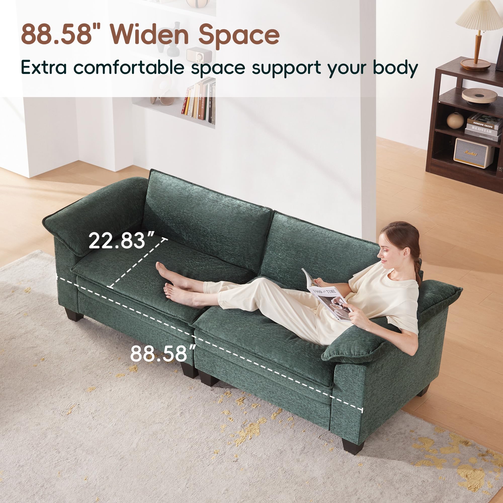 Tbfit Sectional Couches for Living Room, 88