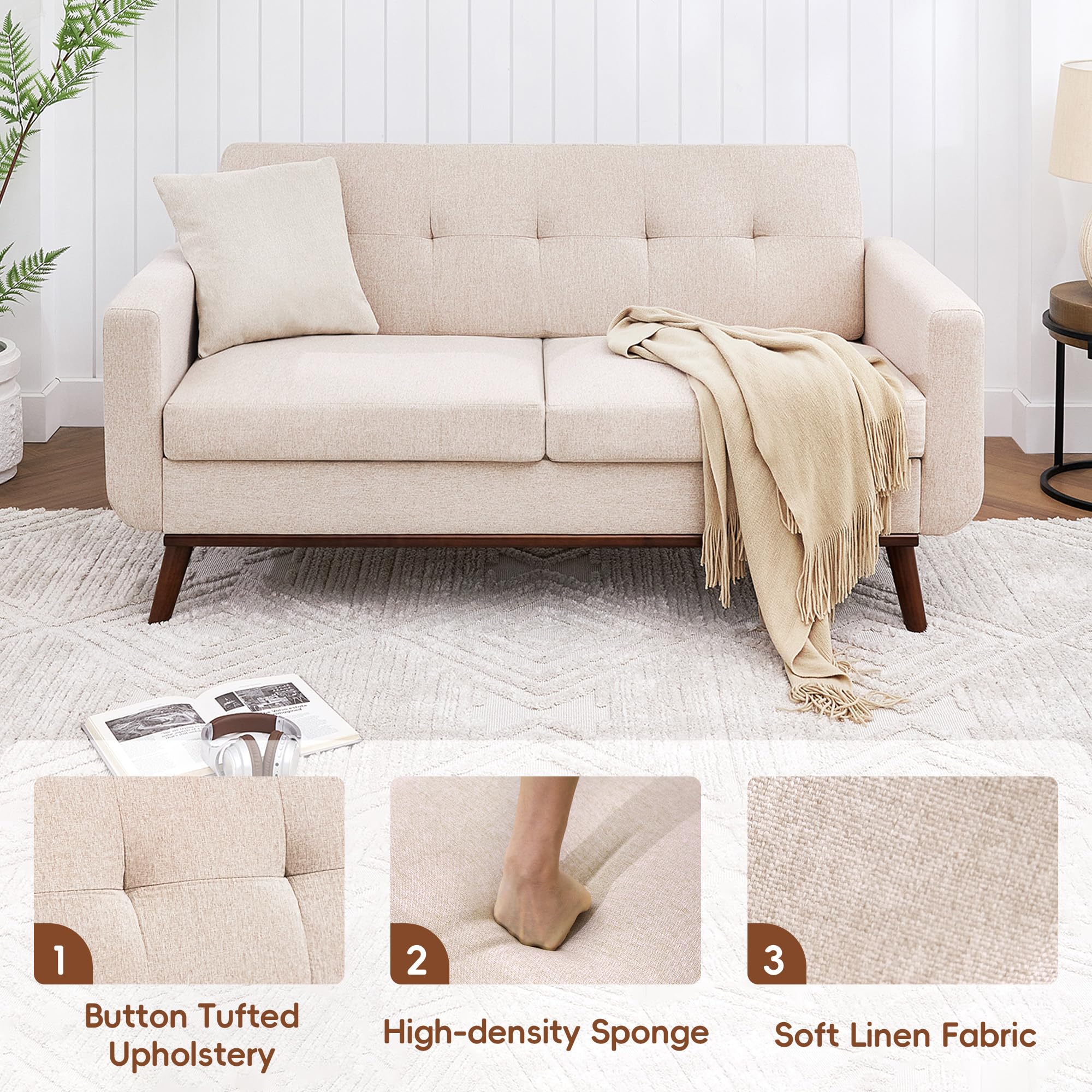 Tbfit Loveseat Sofa, 65